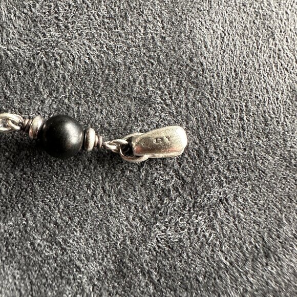 David Yurman Rosary Beads Bracelet w/ Black Onyx & Black Diamonds - Medium - Picture 13 of 14